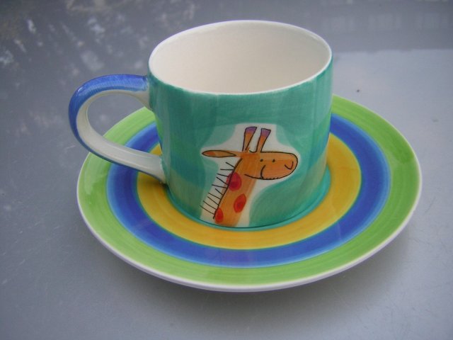 Whittard hand painted designed  in England radosny zestaw