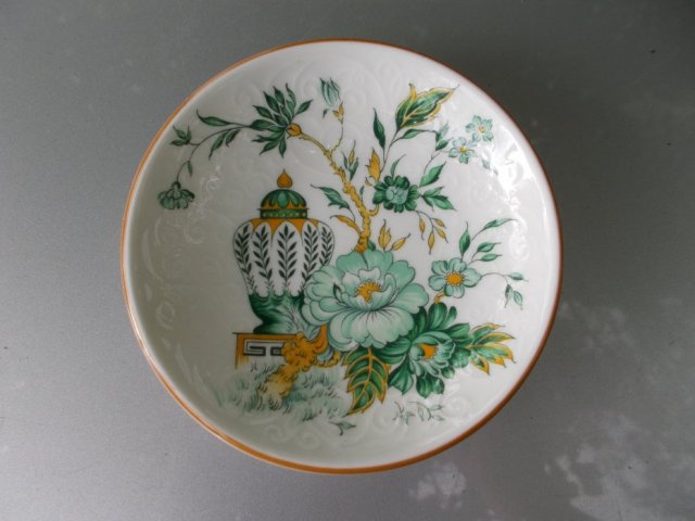 Crown -KOWLOON  szlachetnie porcelanowy NIEWIELKI TALERZYK kostna porcelana orientalne zdobienie