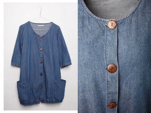 ICHI TUNIKA SUKIENKA KOSZULA jeans etno S M Hp_30