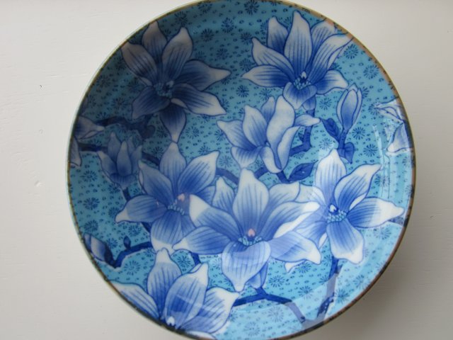 Fantasy flower  Japan sygnowana porcelanowa miseczka szlachetnie zdobiona