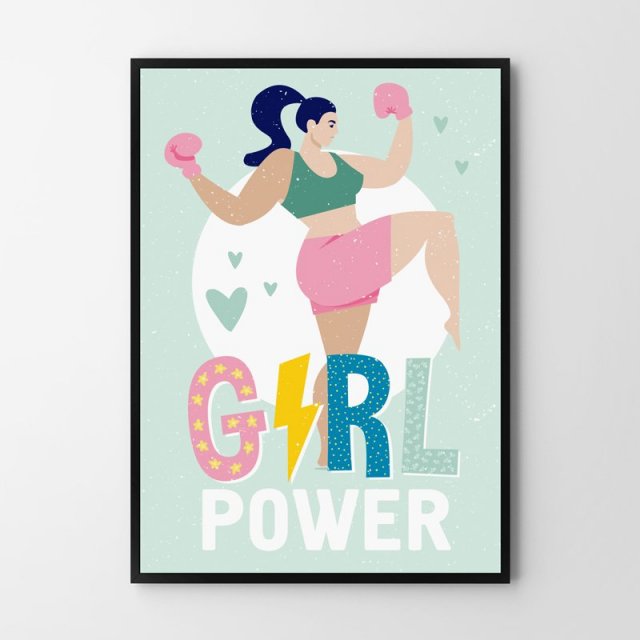 Plakat motywacyjny Girl Power A3