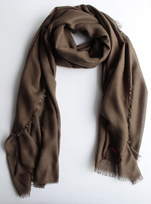 Taupe wytłaczany szal vintage