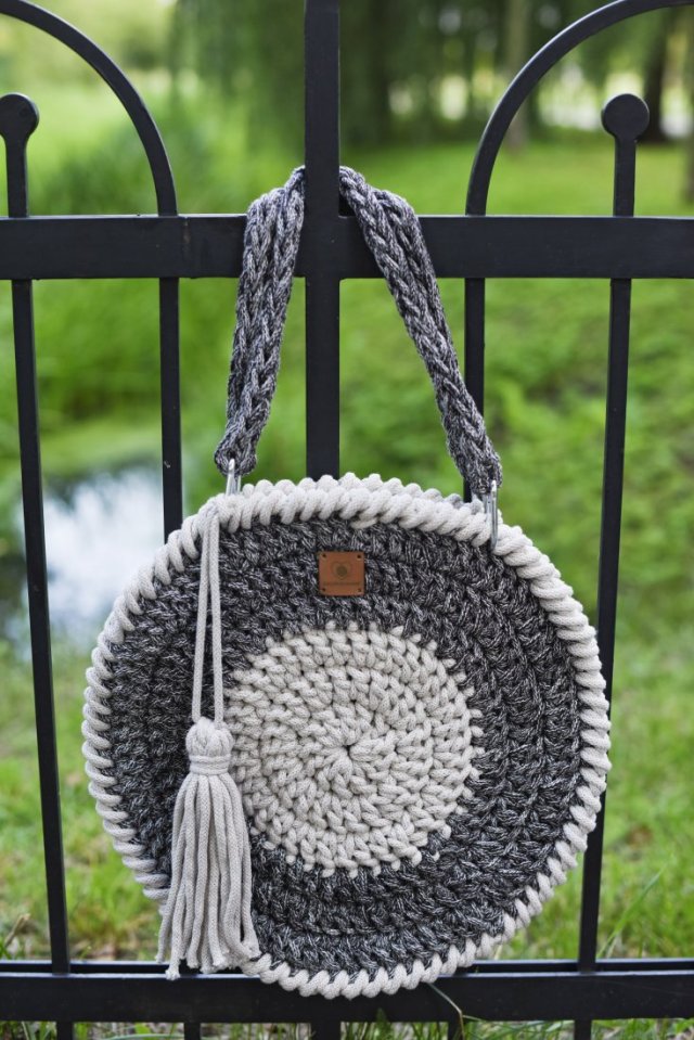 DWUSTRONNA OKRĄGŁA TOREBKA HANDMADE