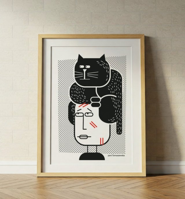 Plakat  " Kici kici" 50x70 cm