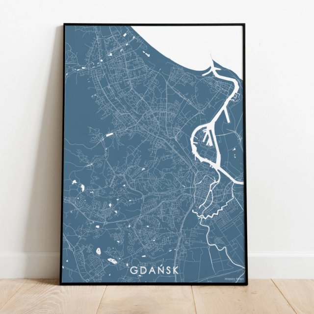 Mapa plakat - Gdańsk