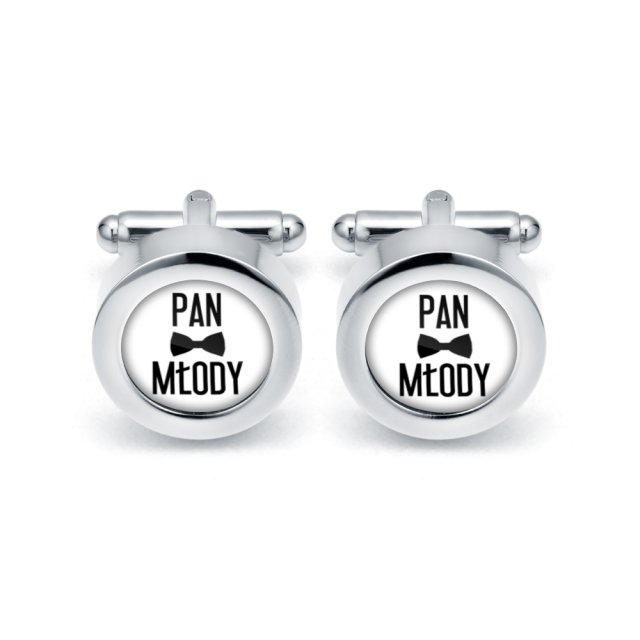 Ślubne spinki do mankietów PAN MŁODY