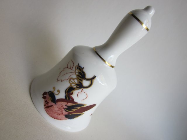 rzadkość Coalport hong kong ręcznie malowany porcelanowy dzwonek sygnowany