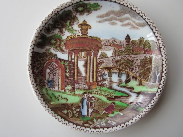 LANDSCAPE WR. MIDWINTER ENGLAND Niewielki porcelanowy talerzyk spodeczek