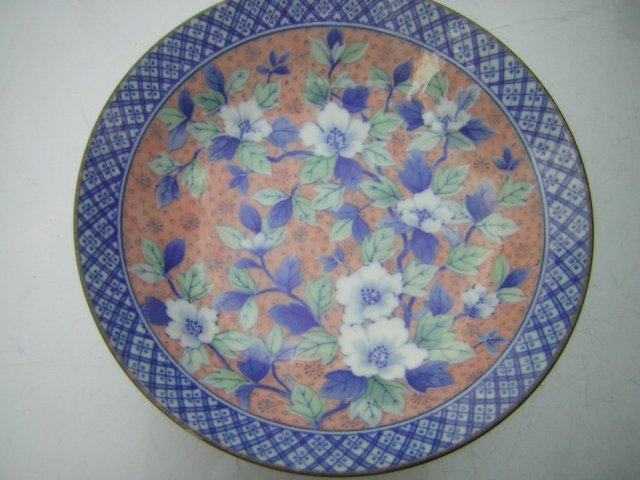 Fantasy flower  Japan sygnowana porcelanowa miska szlachetnie zdobiona