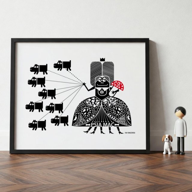 Plakat pt." Psia mać" 50x70 cm