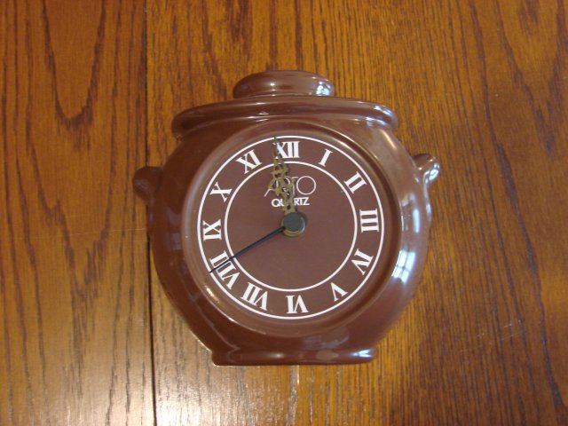ceramiczny zegar, lata 70-te
