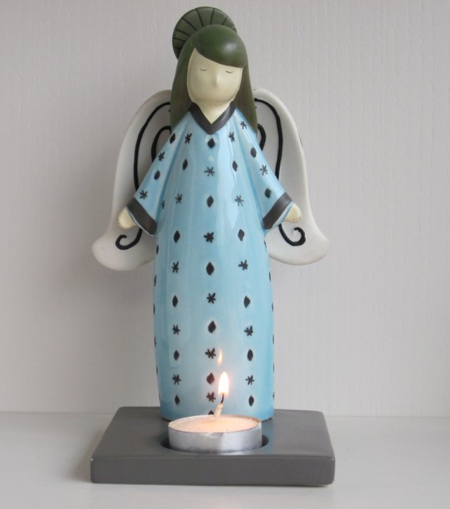 party light - porcelanowy, oryginalny świecznik 20 cm wysokości