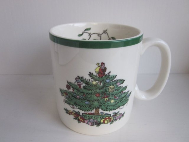 Spode christmas tree s 3324   - 1998 kubek porcelanowy kultowe zdobienie od SPODE