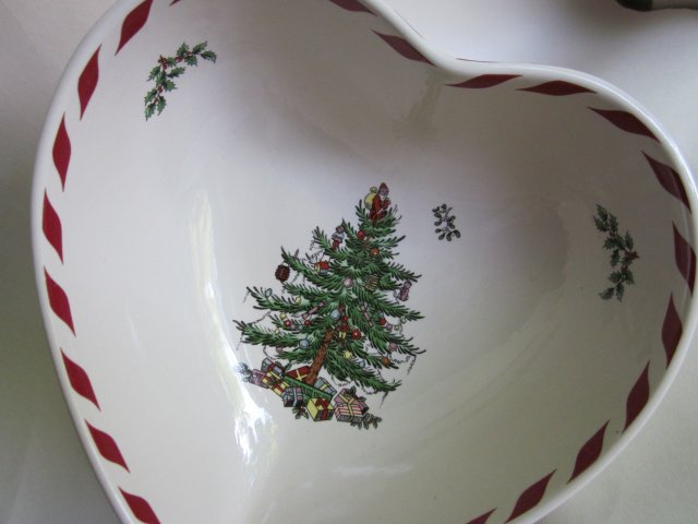 RARYTAS Spode christmas tree s 3324 rzadko spotykana duża misa w formie serca