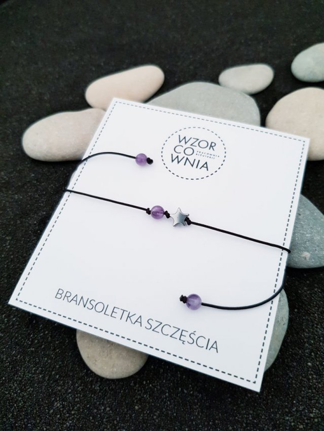Bransoletka szczęścia, make a wish, z kamieni naturalnych