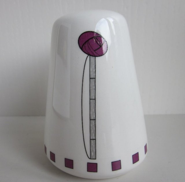 INSPIRED BY  MACKINTOSH  -oryginalny duży porcelanowy przyprawnik solo  h - 8 cm