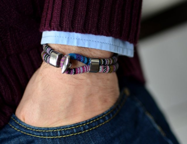 bransoletka męska boho ETNUM z hakiem