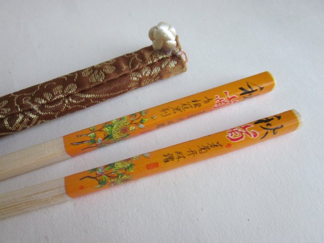 Sushi dla Singla bambusowe zdobione pałeczki  - nowe w oryginalnym opakowaniu