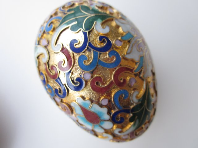 emalia witrażowa -duże jajo -radosne kolory-kwiatowe zdobienie -użytkowe,  dekoracyjne