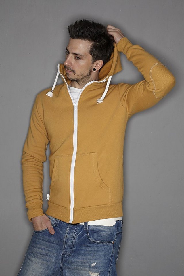 BLUZA HOODIE SIMPLE UNISEX musztardowa