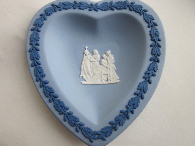 Wedgwood Antique Blue jasper  - kolekcjonerska niezwykle  elegancka klasyczna seria serce rzadko spotykana rzecz