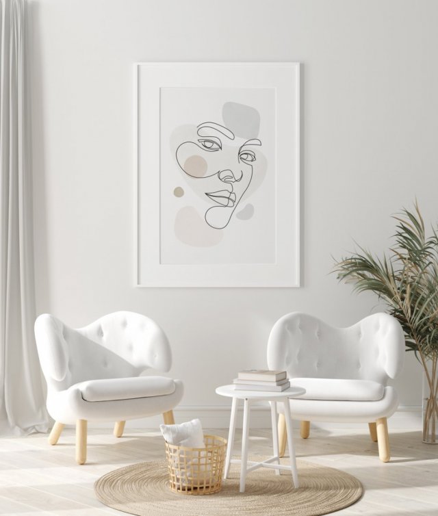Plakat abstrakcja linie boho pastele 70x100