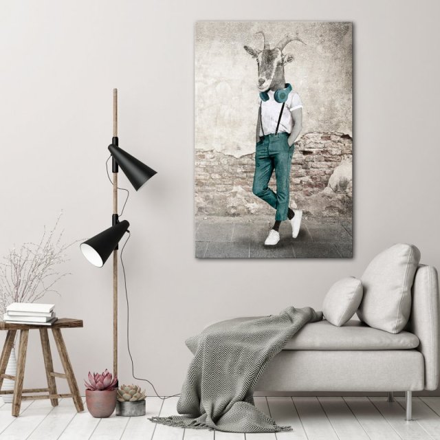 OBRAZ NA PŁÓTNIE 80x120cm Zenek Kawaler kozioł 02396