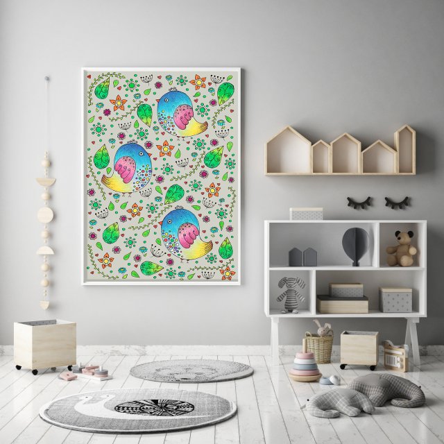 Rajskie ptaki 50x70cm