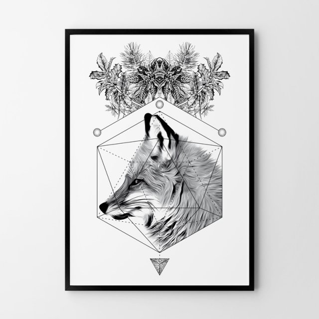 Plakaty geometryczne Lis 30x40 cm