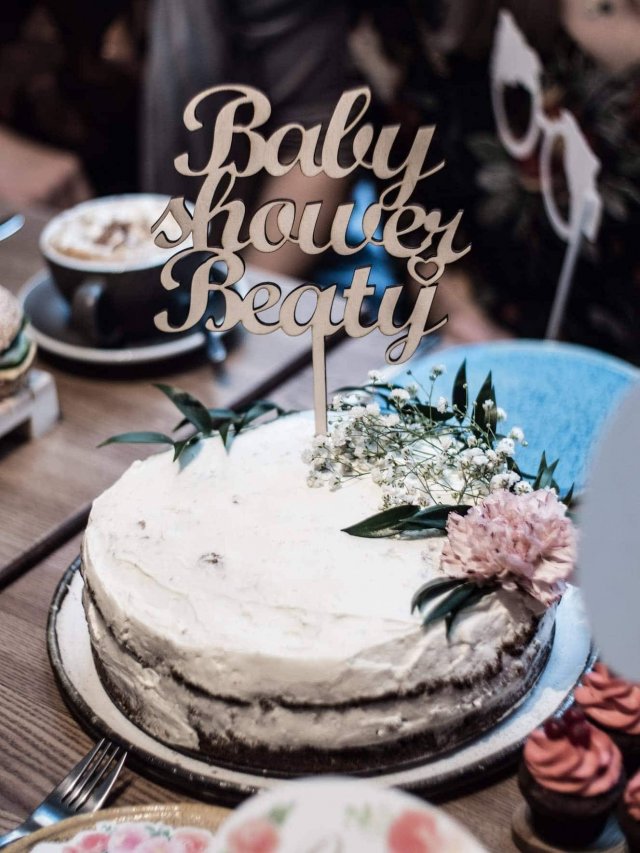 Topper na tort baby shower +imię