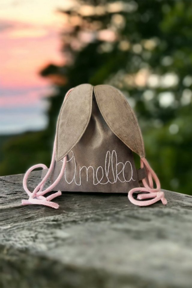 Mini plecak królik z imieniem Amelka