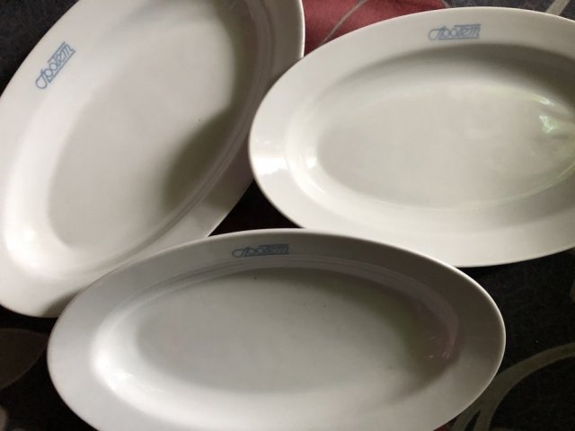 Społem Lubiana czar PRL -  3 x półmisek - kultowa porcelana stołowa