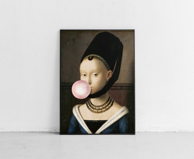 Plakat Dziewczyna z balonem - format 30x40 cm