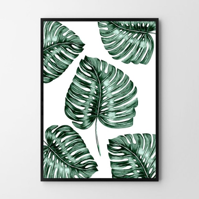 Plakat obraz monstera pattern 40x50 cm