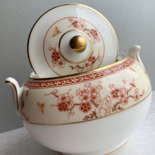 Wedgwood Malabar - W japońskim ogrodzie ❀ڿڰۣ❀ Klasyczna duża cukiernica ❀ڿڰۣ❀ Kostna porcelana ❀ڿڰۣ❀