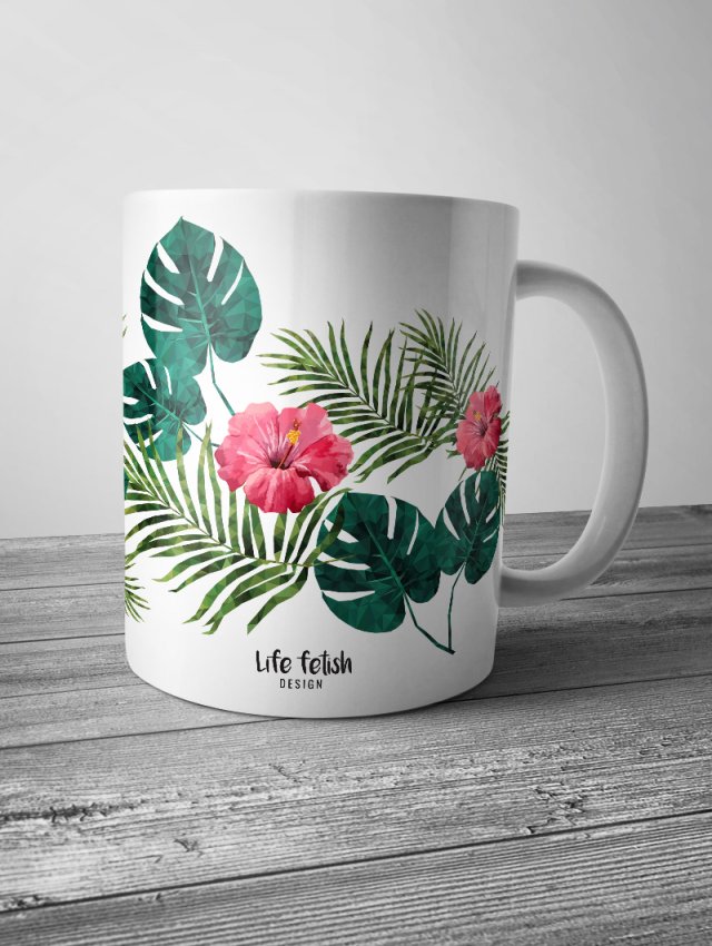 Kubek z tropical design DUŻY