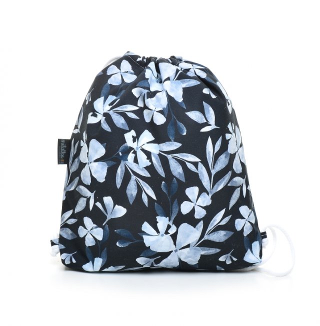 MILUTKA worek PLECAK dla przedszkolaka blue flowers