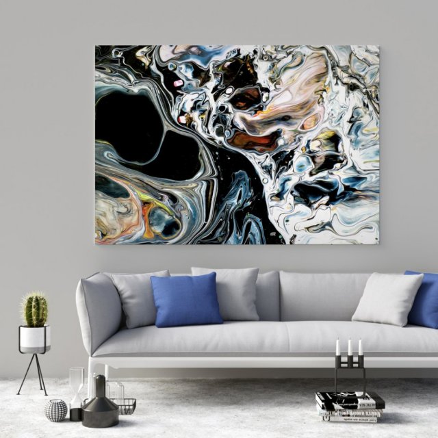 OBRAZ NA PŁÓTNIE ABSTRAKCJA 70x100 cm B1
