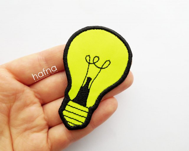 Naszywka Odblaskowa NEON YELLOW - Light Bulb