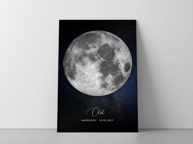 Plakat księżycowy personalizowany