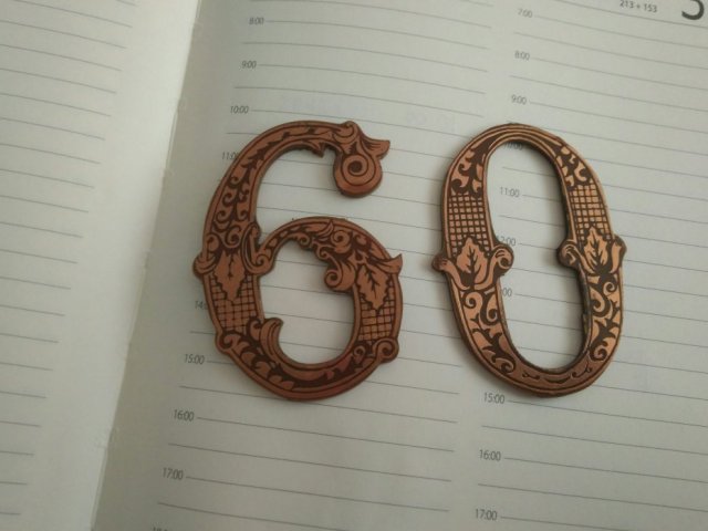 6 0 9 Cyfry na drzwi