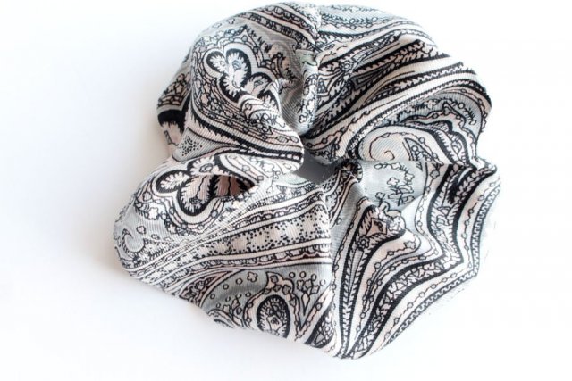 Jedwabna gumka do włosów handmade wzory