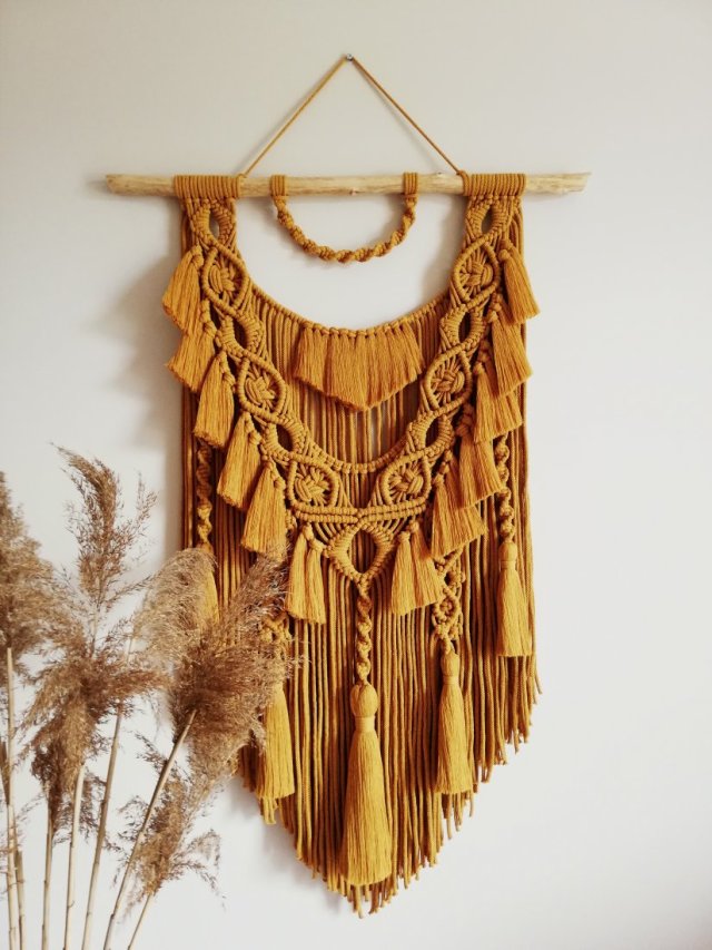 Makrama PAWIE PIÓRO XXL - w stylu boho