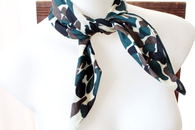 chusta vintage printy bawełna bandana