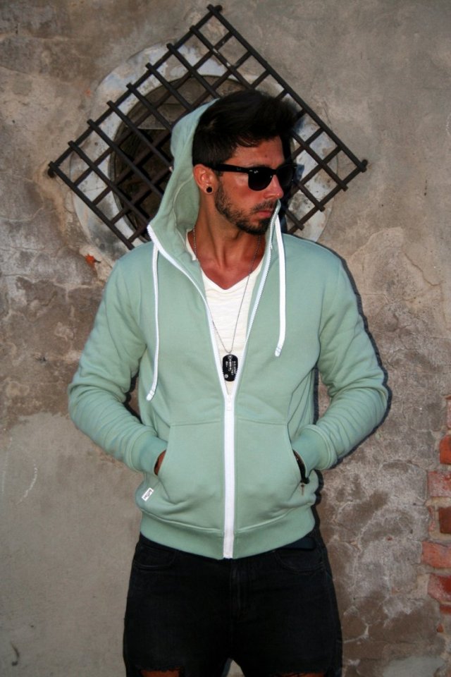 BLUZA HOODIE SIMPLE UNISEX mięta miętowa