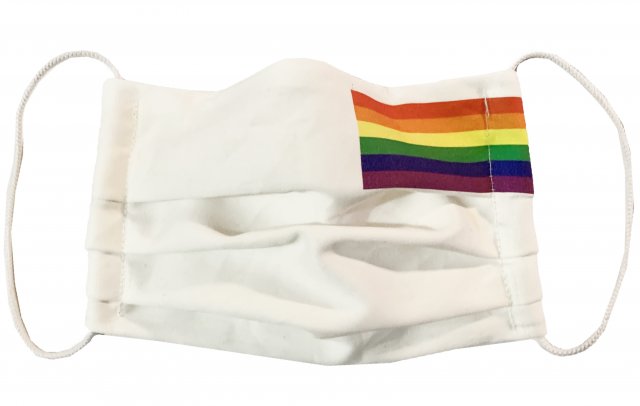 Maseczka wielorazowa bawełniana LGBT tęcza tęczowa