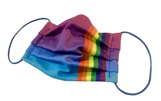 Maseczka wielorazowa bawełniana LGBT tęcza tęczowa