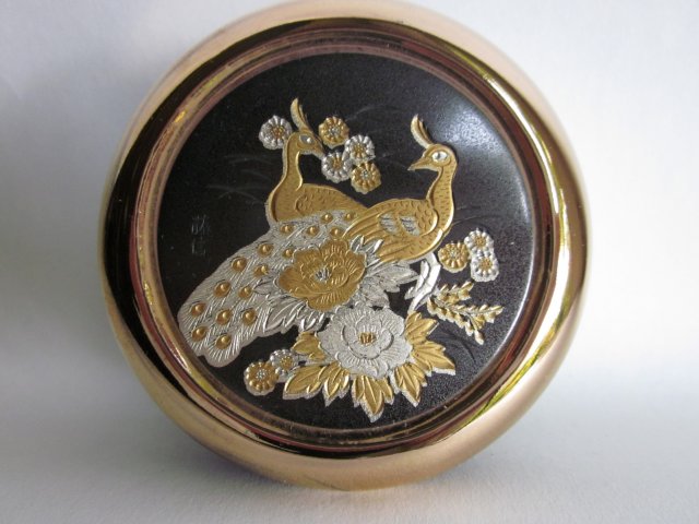 the art  of  Chokin 24 KT Gold sygnowane puzderko made in japan