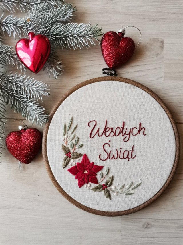 Tamborek dekoracja świąteczna