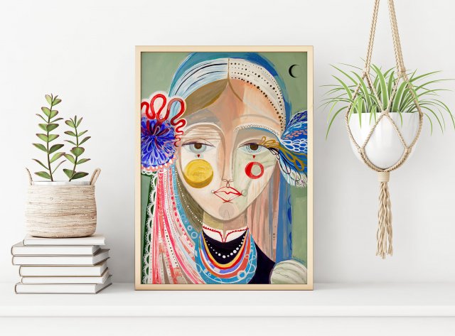 Plakat 50x70 - Dwa serduszka